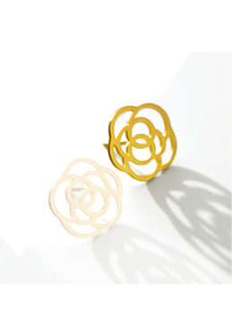 Rose Earring 11 mm right, 18 Carat Gold